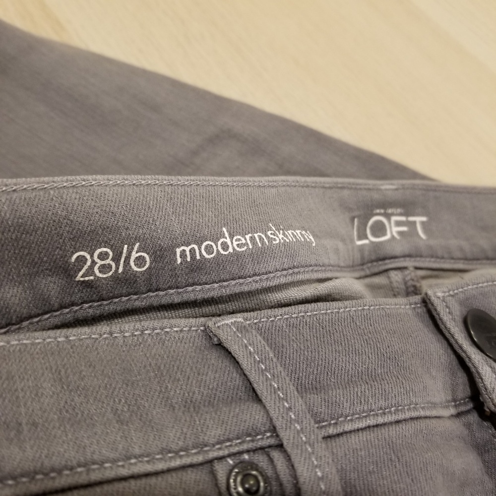 ANN TAYLOR LOFT GRAY COLOR MODERN SKINNY LEGGING